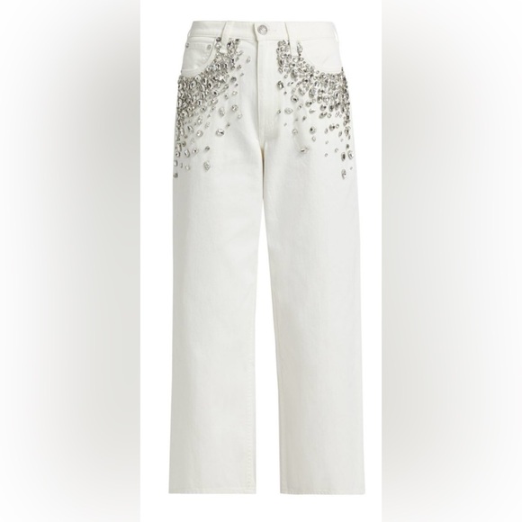 Rag & Bone Andi Embellished Wide-Leg Jeans - Picture 2 of 8